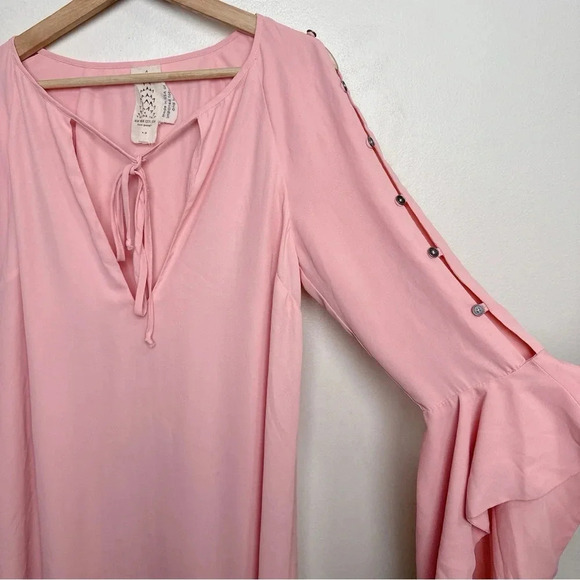 Free People Womens Small Georgine Mini Dress  Gossamer Pink - Picture 7 of 13